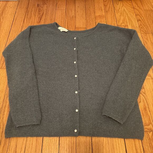 La Maille Sezane Gaspard Cardigan - Kid Mohair Alpaca - Knit Button Down S Teal - Picture 1 of 7